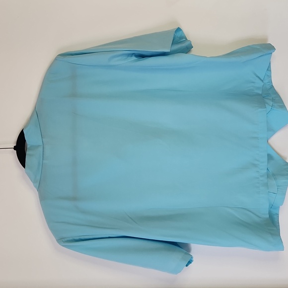 NWT Dress Barn 1X Teal Blouse - Picture 2 of 8